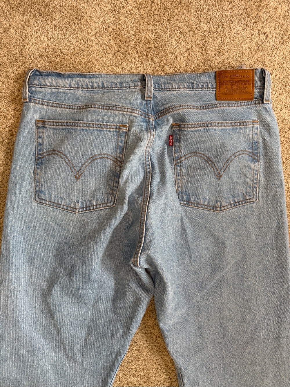 Levi’s Wedgie Straight Light Wash Women’s Button Front Jeans, Sz 32 - Picture 9 of 12
